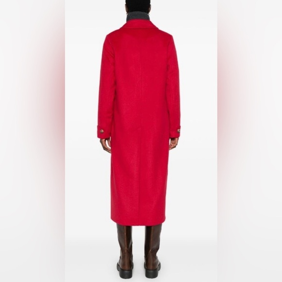 Ralph Lauren Women’s Single Breast Crimson Wool Blend Dress Over Coat Size 8 - Picture 10 of 16